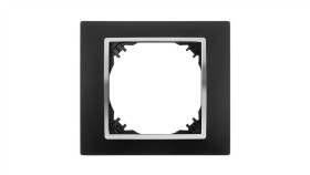 Vestra Ramka Pojedyncza Czarny/Chrom 3871-46