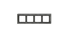Deco Ramka Uniwersalna Poczwórna - Beton (Ramka: Antracytowa Spód: Czarny)...