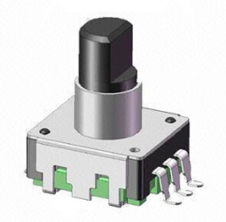 Enkoder 24 impulsy L=12mm z przyciskiem EC12 SMD