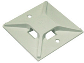 Mounting base, PA, white, (L x W x H) 38.1 x 38.1 x 6.4 mm, ABM3H-S6-T