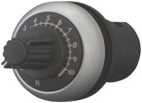 Potentiometer with rotary switch, 100 kΩ, 0.5 W, linear, screw connection, 229493