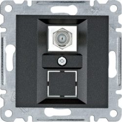 Lumina Złącze pojedyncze typu F czarny WL3253