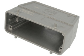 Obudowa złącza; Han B; 19300240428; 24B; metal; proste; na przewód; wyjście na dławnicę M40; do 2 klamer; 1 górne wyjście przewo