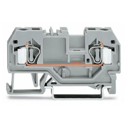 WAGO 281-901 6mm 2-cond. Front Entry Through Terminal Block Grey AWG 28-12