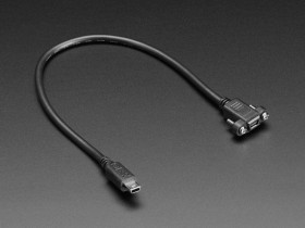 Adafruit Panel Mount Extension USB Cable - Mini B Male to Mini B Female