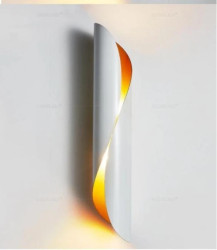 Kinkiet Abigali Drill Biało-Złoty