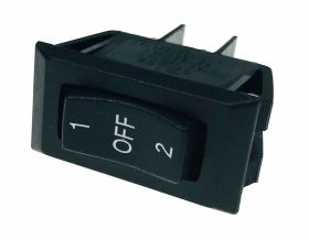 Przełącznik kołyskowy ON-OFF-ON czarny (15A73)