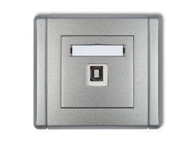 FLEXI Gniazdo USB-AB 2.0 srebrny metalik 7FGUSB-3 KARLIK