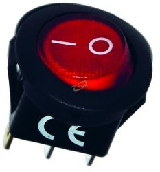 PRZEŁĄCZNIK IRS-101-8C/D CZERWONY 12V MKO