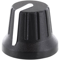 TruComponents 320014 Control knob &#x2B; marking Black (&#xD8; x H) 18.8mmx15.24mm