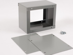 Steel enclosure, (L x W x H) 102 x 51 x 102 mm, gray (RAL 7046), IP32, 1415A