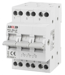 Przełącznik zasilania sieć-agregat 3P 40A 1-0-2 PSA-40A-3P