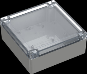 6U07151506437 Industrial housing, 149.9 x 149.9 x 60mm, IP65, light gray