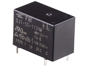 Przekaźnik 12V dc SPST TE Connectivity 450mW, montaż PCB 320Ω