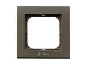 SONATA METALIK Ramka 1 pojedyncza do wyłączników IP44 czekoladowy metalik RH-1R/40 OSPEL