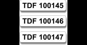 Sequential number serial labels - made to order