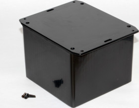ABS enclosure, (L x W x H) 120 x 120 x 94 mm, black (RAL 9005), IP54, 1591VSFLBK