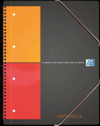 100100362 Meetingbook A4+ 5 mm kariert, 80 Blatt, Doppelspirale