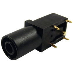 Cliff FCR7350B Safety Jack Socket Right Angle 4mm Pin Black 1 pc