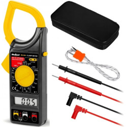 Multimetr cęgowy z pomiarem temperatury i rezystancji izolacji miernik uniwersalny z wyświetlaczem LCD REBEL RB-266