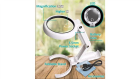 Lupa Ręczno-Stołowa Z Podświetlaniem Led 3,75X (11D) / 7X (24D) Ma-025