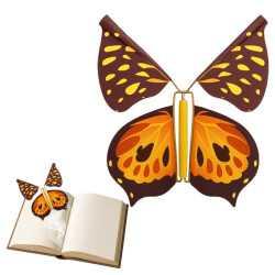 Latający motyl - aktywna zakładka do książki - magiczny motylek