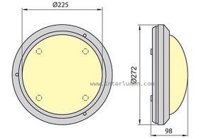 VARNA E27 1x60W srebrna Elgo 9378 IP54