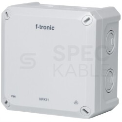 Puszka instalacyjna natynkowa NFK11 110x110x67mm hermetyczna IP66 bezhalogenowa LSOH szara NEPTUN Compact F-TRONIC