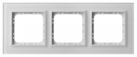 SONATA Ramka potrójna białe szkło szronione R-3RGC/78/00