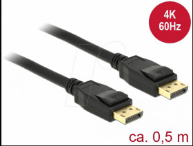 85506 Cable Displayport 1.2 male &gt; Displayport male 4K 0.5 m
