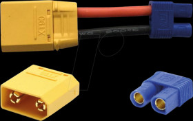 Steckverbinder für Li-Polymer-Akkus, Adapter XT90 - EC3