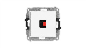 Icon Mechanizm Gniazda Głośnikowego Pojedynczego, Bez Pola Opisowego Biały...