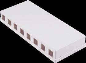 BS08-10119 Keystone connection box, 8-way, white