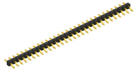 Pin header, 30 pole, pitch 2.54 mm, straight, black, SLLP7SMD03030G