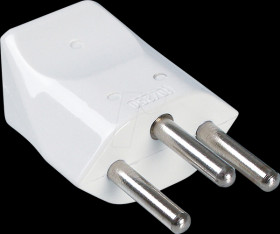 910.275 earthing contact plug, Switzerland CH 10A / 250V white