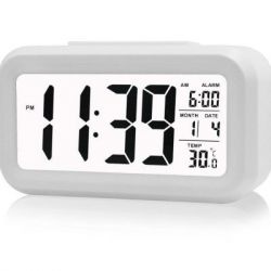 BUDZIK ELEKTRONICZNY Z PODSW.AC095 BIALY