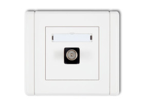 FLEXI Gniazdo antenowe pojedyncze TV biały FGTV-1 KARLIK