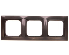 IMPRESJA Ramka potrójna do łączników IP44 antracyt RH-3Y/50