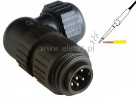 CA6WLS wtyk prosty na kabel, 6+PE kątowy, lutowany
