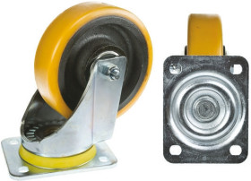 Koło samonastawne średnica kabla 160mm Płyta Tente 750kg wysokość całkowita 200mm