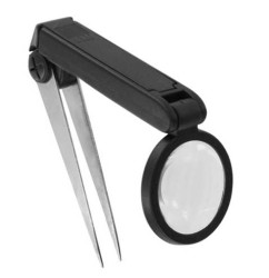 Szkło powiększające powiększenie 1.75X Lupa z pęsetą średnica 30mm