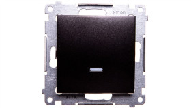 Simon 54 Łącznik Jednobiegunowy Z Podświetleniem Antracyt Dw1al.01/48