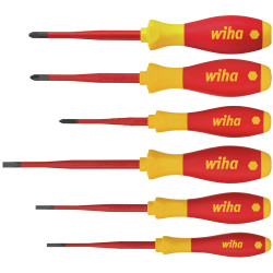 Wiha 38362 SoftFinish&#xAE; electric SL/PH/PZS Screwdriver Set, 6 Piece