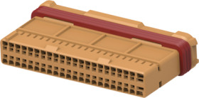 Socket, unequipped, 30 pole, straight, 2 rows, brown, 1394915-2