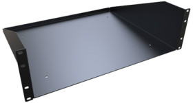 Shelf, steel, (W x H x D) 490 x 133 x 381 mm, 3 U, black, RASU190515BK1