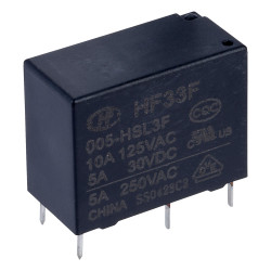 Hongfa HF33F/005-HSL3F PCB Relay 5VDC SPST-NO 10A