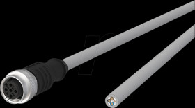 142MIA20100 Sensor cables, M12, 4-pin, coupling &gt; open end, 10 m