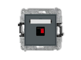 MINI Gniazdo głośnikowe pojedyncze grafitowy mat 28MGG-1 KARLIK