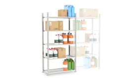 System półek, kolor Galwanizowany, materiał: Blacha stalowa, 2000mm x 1250mm, Manorga