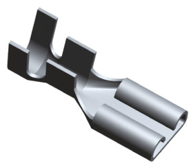 Konektor płaski Żeński 6.35 x 0.8mm długość 19.6mm Izolacja: Nieizolowane Cyna